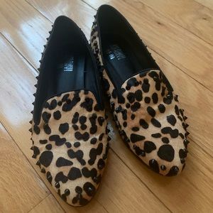 Studded Leopard Print Flats (SIZE 5.5 US)